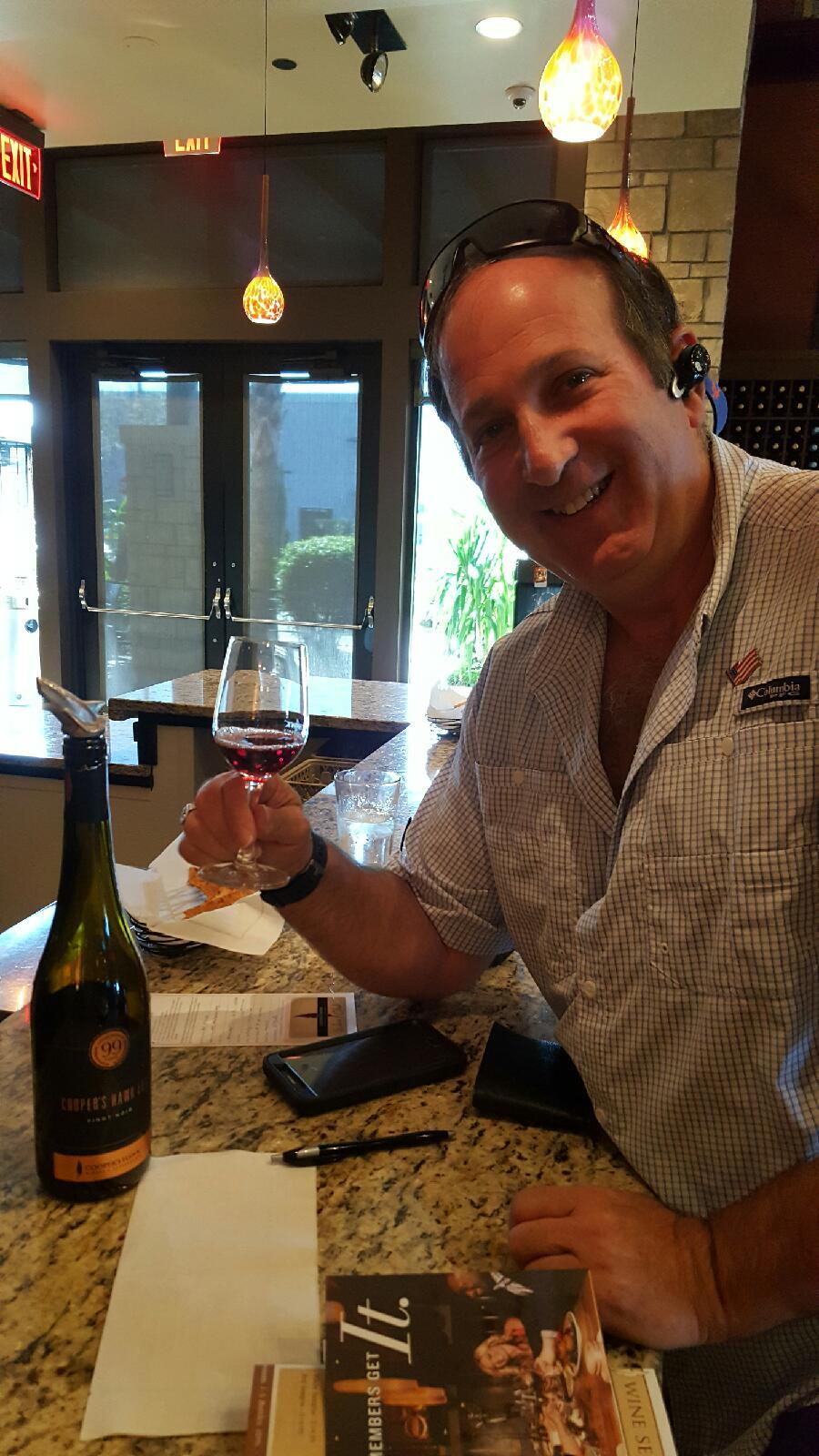 Wine tasting at Cooper's Hawk